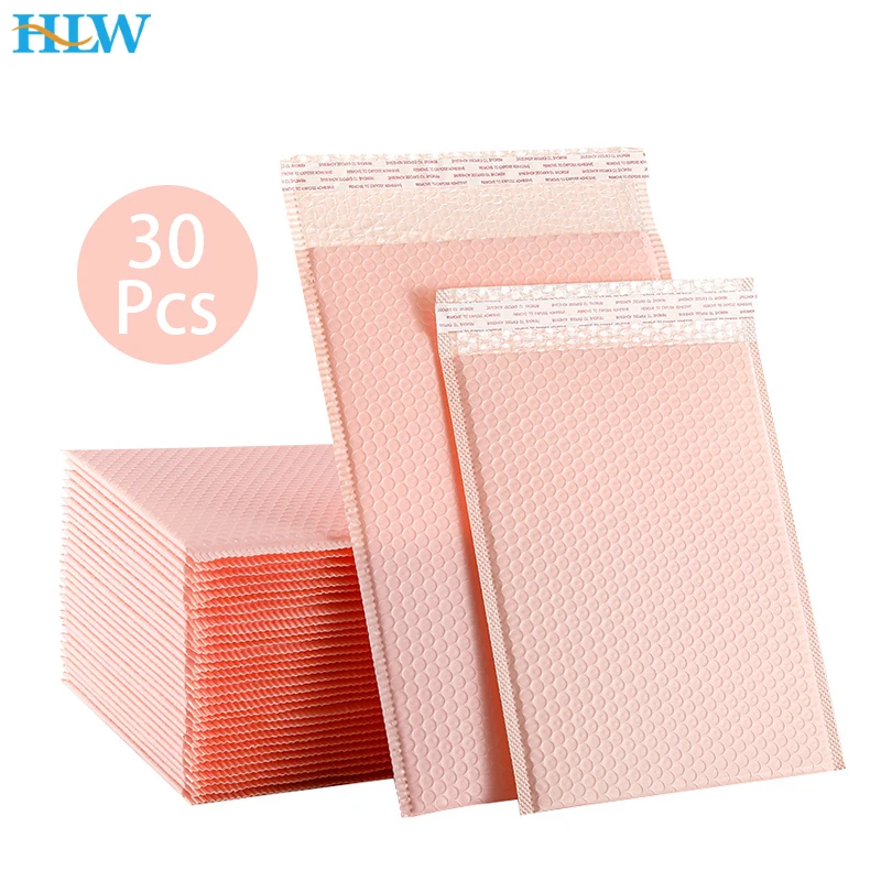 30Pcs Pink Poly Bubble Mailers Padded Envelopes Bulk Bubble Lined Wrap Polymailer Bags for Shipping Packaging Maile Self Seal