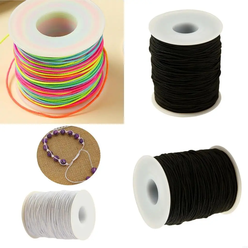 195C 1mm Bracelet String Elastic String for Bracelets Jewelry Making Stretchy Beading String Elastic Cord for Bracelets 50m