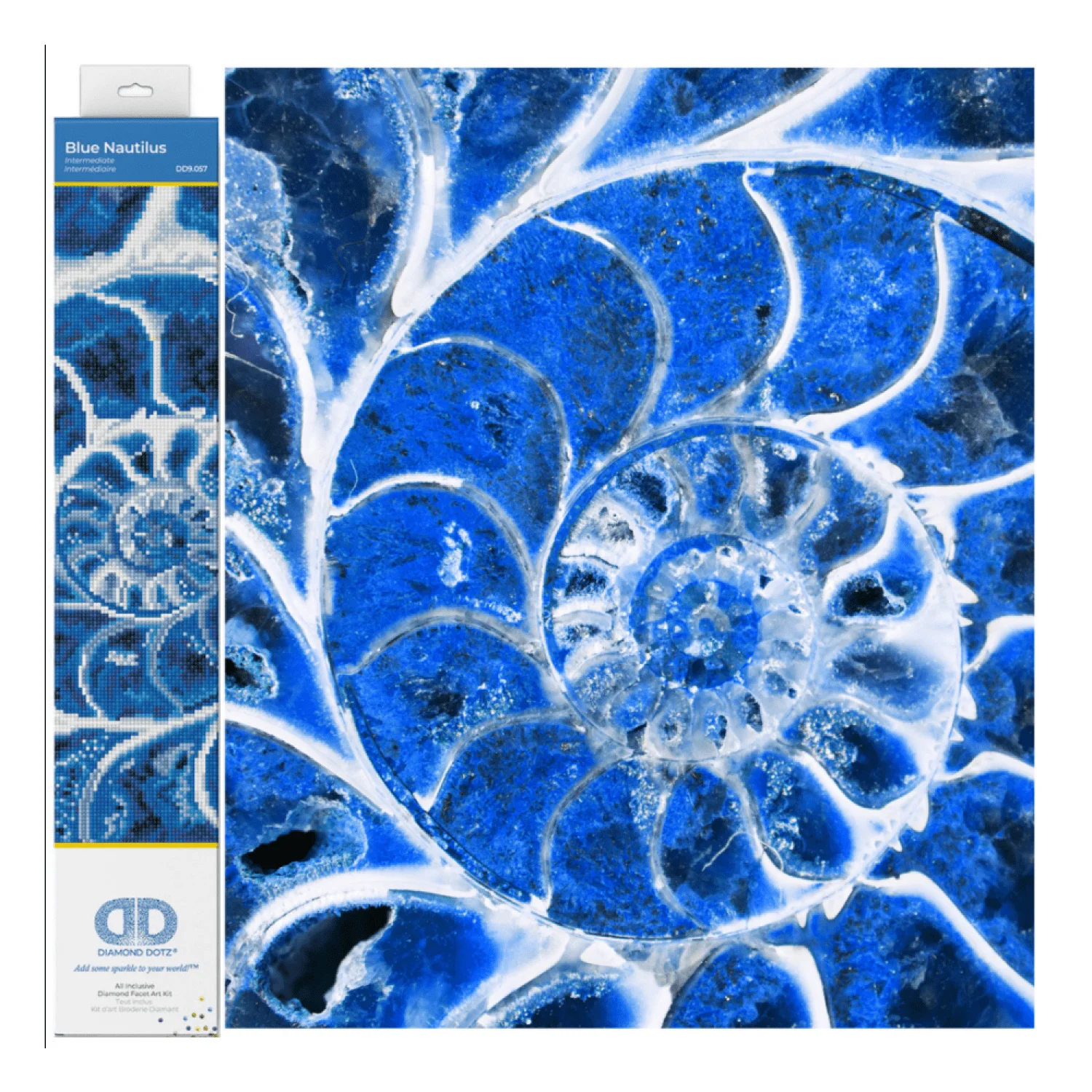 Blue Nautilus Diamond Painting Kits for Adults - Diamond Art Kits a Relaxing Creative Craft Kit with Dotz Gems 20x14