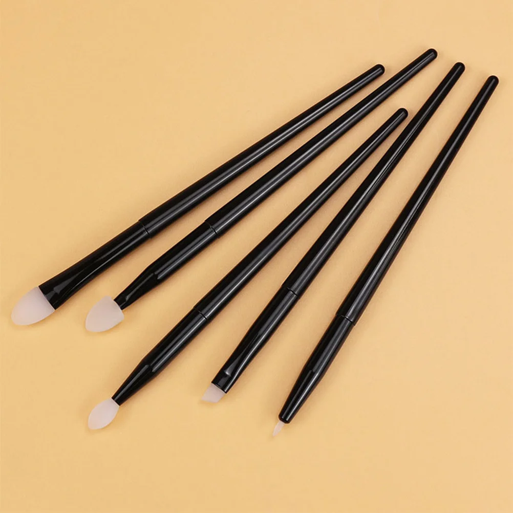 1Set siliconenborstelset Draagbare lippenstift Wenkbrauw Oogschaduwapplicators Gemakkelijk schoon te maken Herbruikbare make-uphulpmiddelen voor dagelijkse professionals