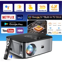 HORLAT 40000Lumenes LCD Projector 4K 8K Decode Home Theater Android 11 System 2000ANSI Full HD 1080P Video Auto Keystone 5G WiFi