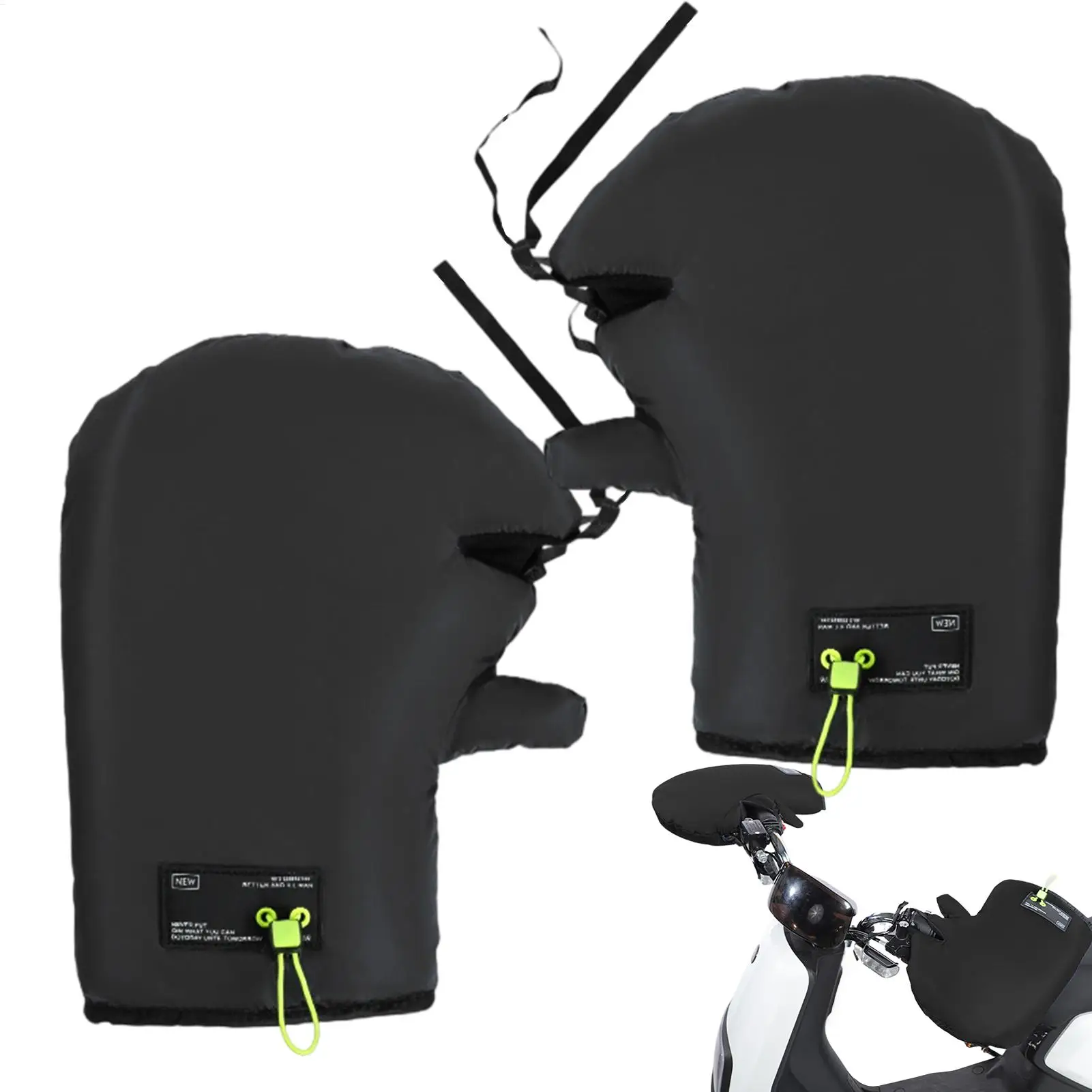 

Motorcycle Handle Gloves Waterproof Tearproof Protection Handlebar E-bike Gloves Winter Velvet Thickened Windproof Handguard