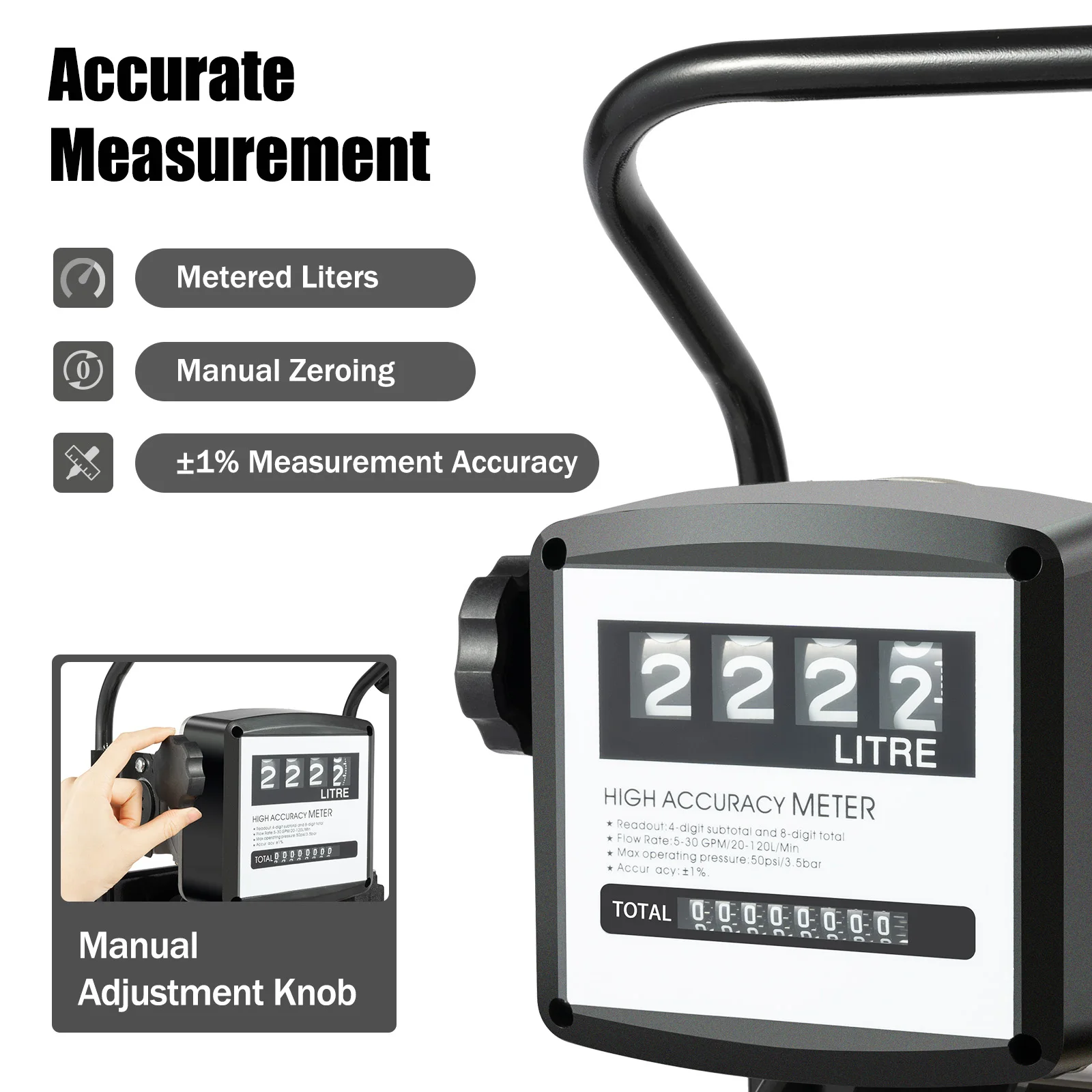 550W Electric Meter Pump Oil Transfer Pump Electric Self-Priming Fuel Oil Auto Refueling Automatic Diesel Transfer Pump Black