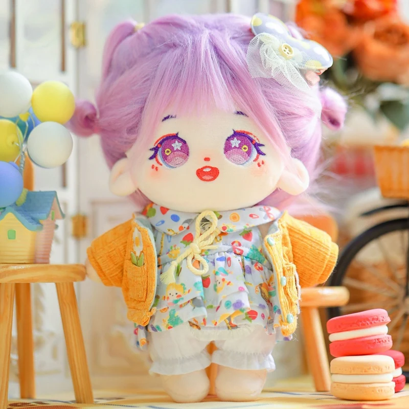 

20cm IDol Doll Ziyan Plush Star Dolls Cute Stuffed Figure Toy Fried Hair Cotton Doll Plushies Toys Collection Gift (No Clothes)