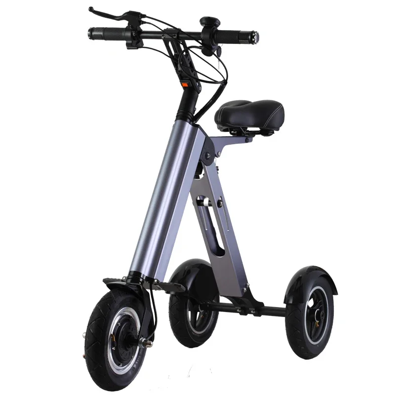 Opvouwbare Elektrische Driewieler 250W 36V Scootmobiel 10 Inch Naafrem Aluminium Demping Klein En Draagbaar Gewicht 14Kg