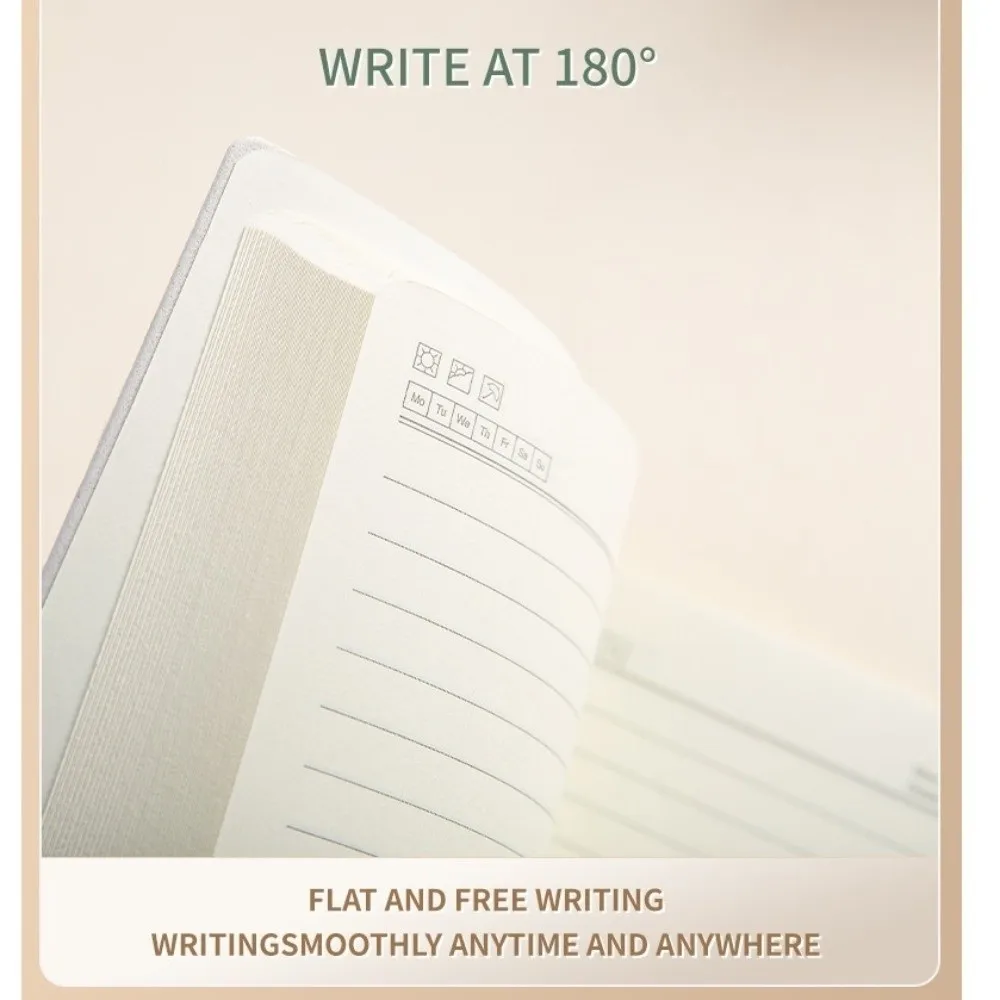 Cute Floral Flower Notebook PU Leather Thickened Office Journal Diary Notepad Portable Wear-resistant Class lined NoteBook