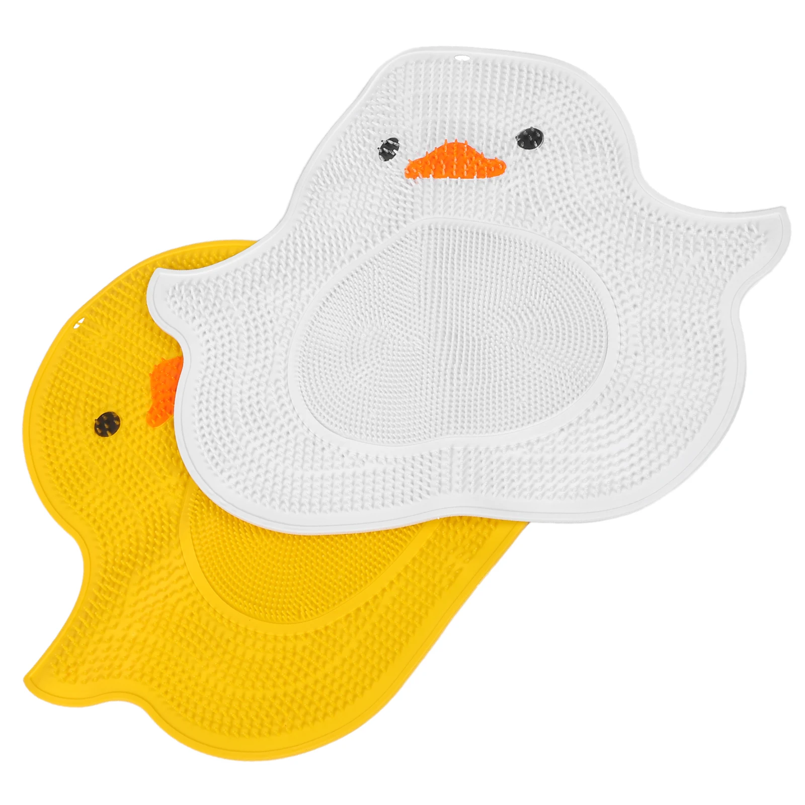 

2pcs Silicone Bathroom Foot Mat Exfoliating Shower Scrubber Non-Slip Suction Cup Bath Safety Mat For Daily Foot Cleaning Massage