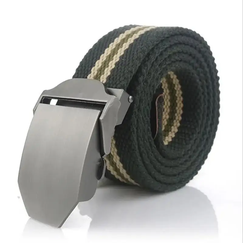 SupSindy Men&women Canvas Belt Solid Alloy Buckle Luxury Jeans Belts For Men Vintage Tactical Belt Military Nylon Strap Male