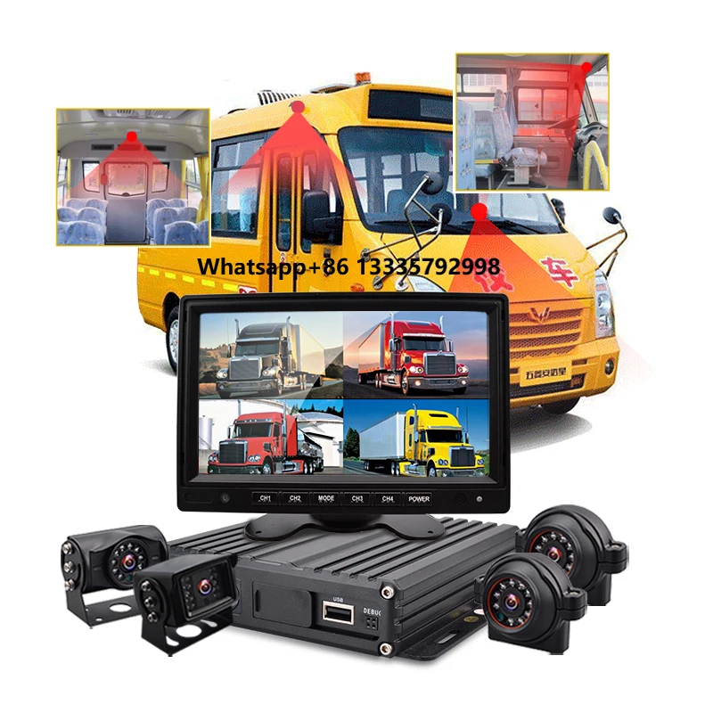 

1TB Hard Disk Drive MDVR with G-sensor Wifi 4G GPS Truck System for School Bus