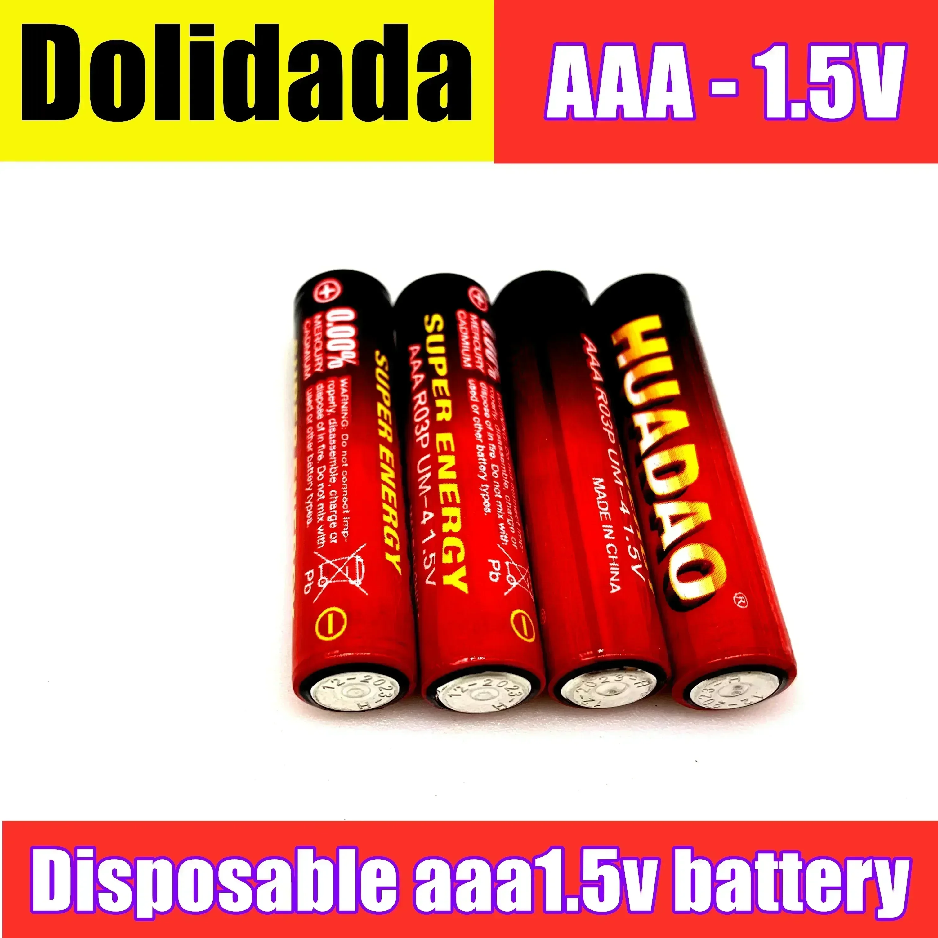 AAA 1.5V Disposable Carbon Battery - Exceptionally Safe with Strong Explosion - Proof Feature, Mercury - Free (UM4)