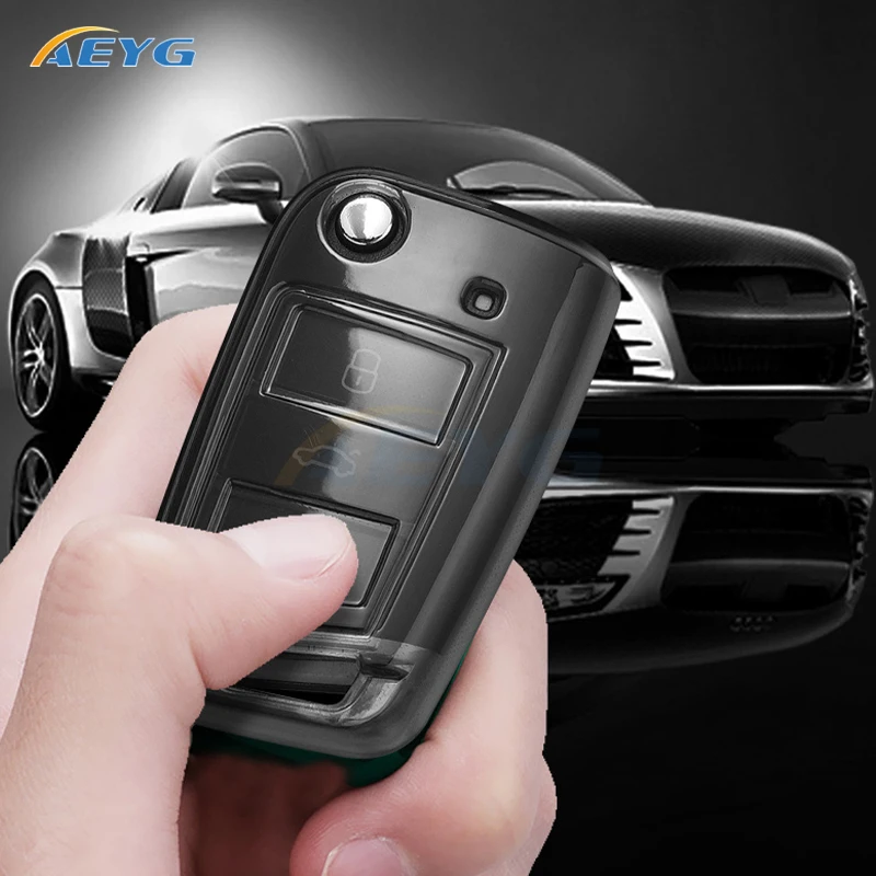 TPU Car Key Case Cover For VW Volkswagen Golf 7 MK7 Tiguan MK2 For SEAT Ateca Leon FR 2 Ibiza For Skoda Octavia