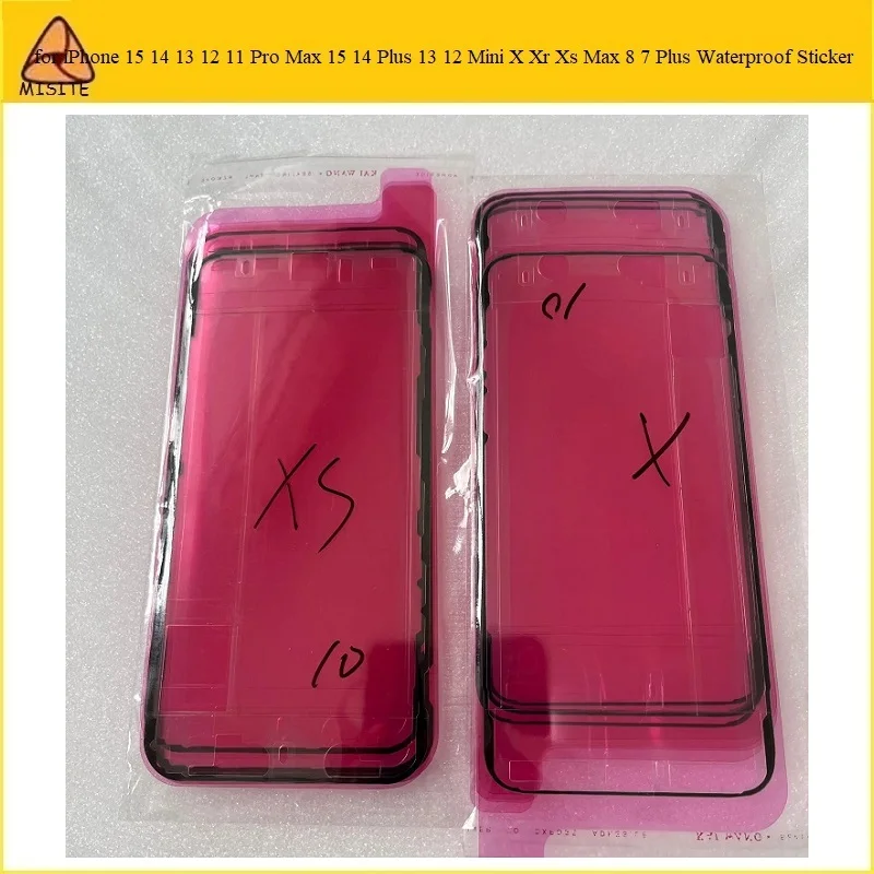 10Pcs Original Red LCD Frame Bezel Seal Tape Glue Waterproof Adhesive Sticker For iPhone 15 14 13 12 11 Pro Max 12 13 Mini