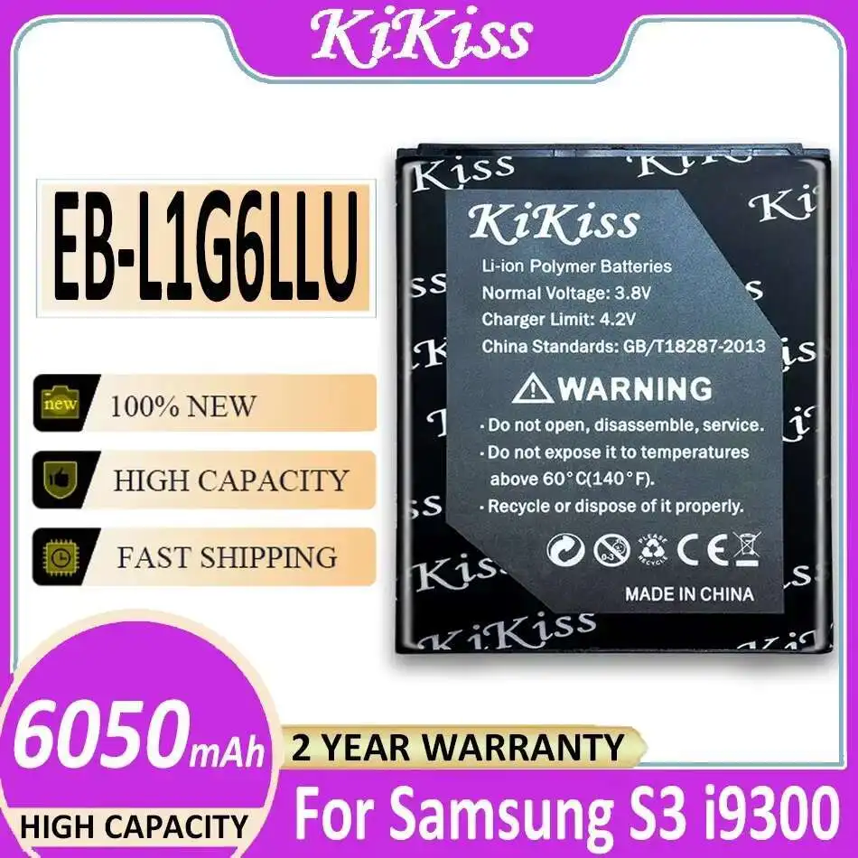 

For Samsung Galaxy S3 Siii i9300 i9300i i9305 i9301 i9118 EB L1G6LLU 6050mAh Durable Mobile Phone Battery EB-L1G6LLU