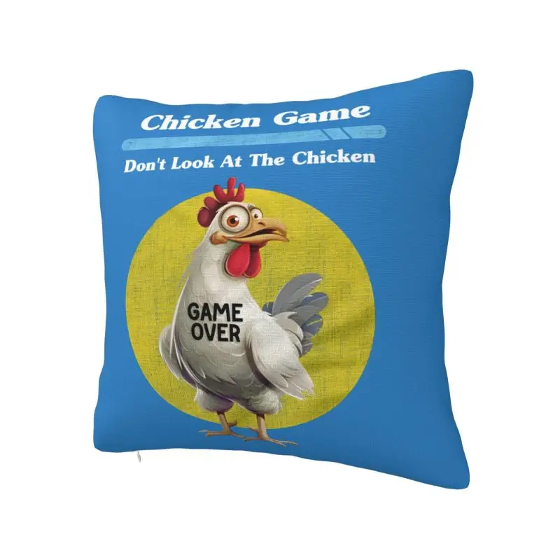 Chicken Game Don't Look At The Chicken Cushion Covers 55x55cm Velvet Throw Pillow Case for Sofa Square Pillowcase Home Decor