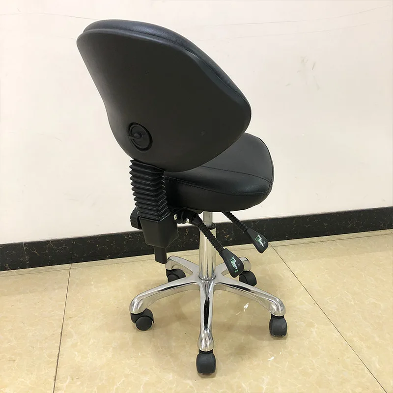 Roller stool big worker chair barber shop hair cutting chair can be reclined