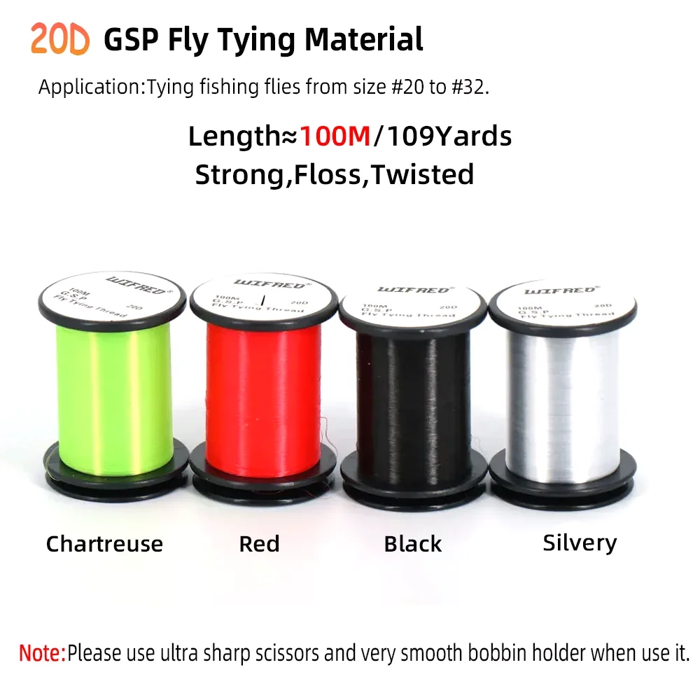 10D/20D/30D/50D/75D/100D/140D/200D GSP Hochfeste Polyethylen-Fäden Trocken/Nass Fliegenfischen Salzwasser Streamer Fliegenbindefäden – Detail 3