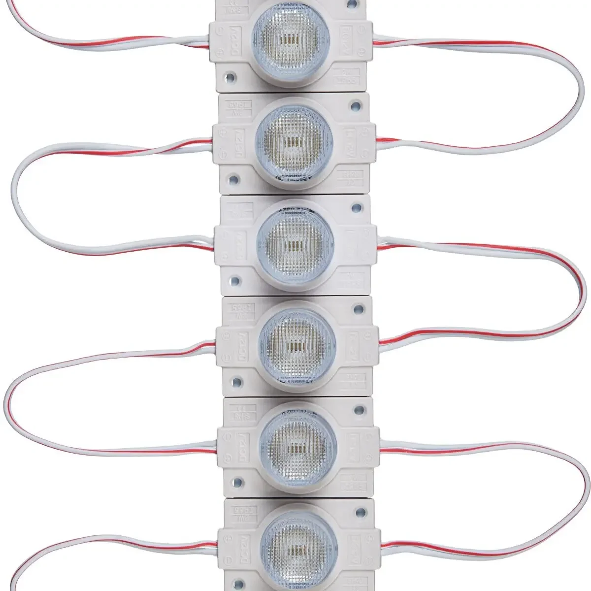 20 piezas-módulo LED con lente para superficie de carretera de coche, caja de luz de 12V, 1,5 W, 6500K, blanco, 200LM, IP65, iluminación lateral con