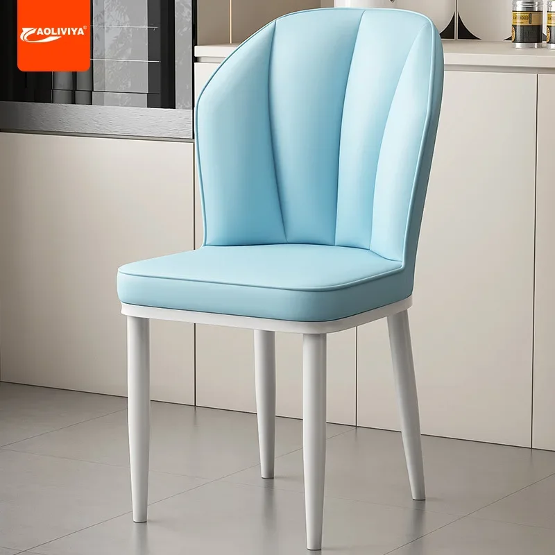 

Aoliviya New Restaurant Soft Pad Chair Cream Style Dining Chair Simple Modern Dining Backrest Home Coffee Leisur