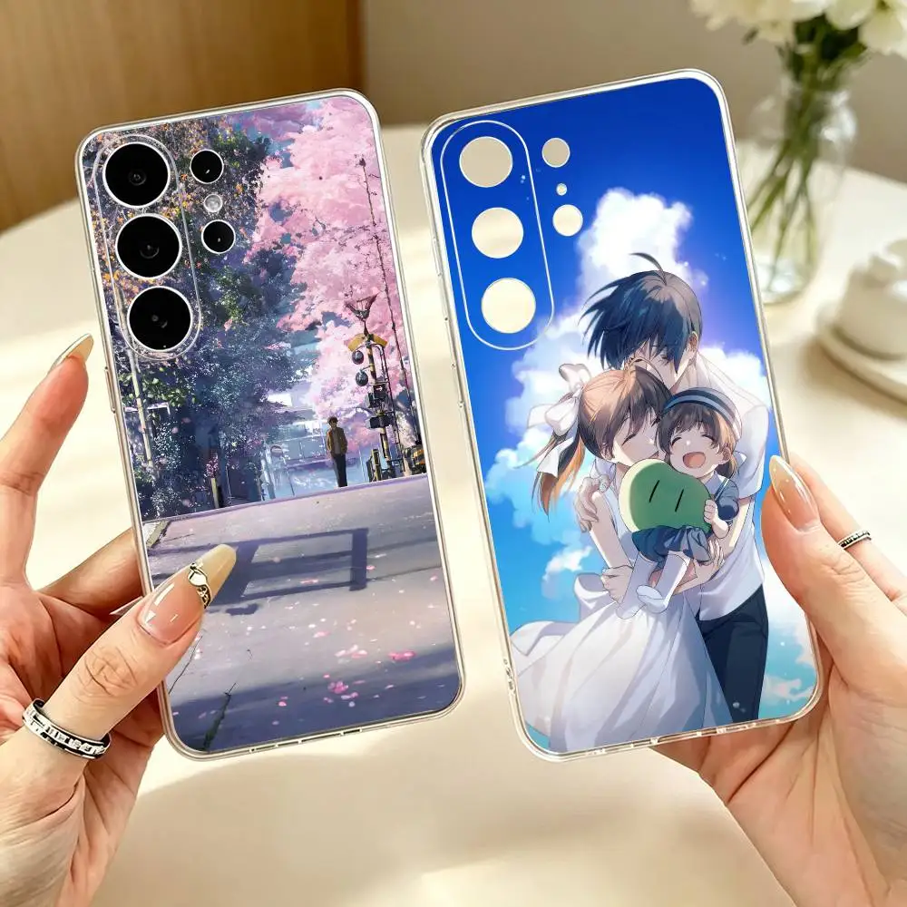 Anime C-Clannad  Transparent Phone Case For Samsung S25 S24 S23 S22 S21 S20 Ultra Plus FE Lite Note