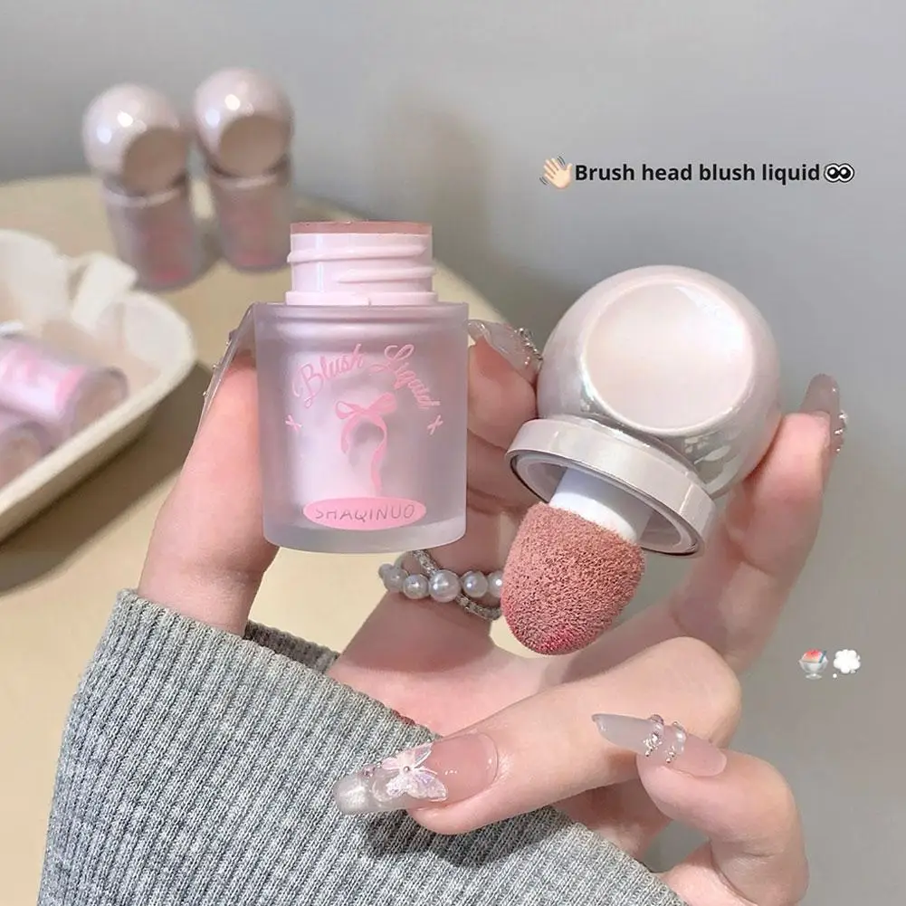 كبير الإسفنج رئيس لينة ماتي السائل أحمر الخدود الطبيعي دائم سطع الوجه كونتور أحمر الخدود تينت تبييض لون البشرة ماكياج #6