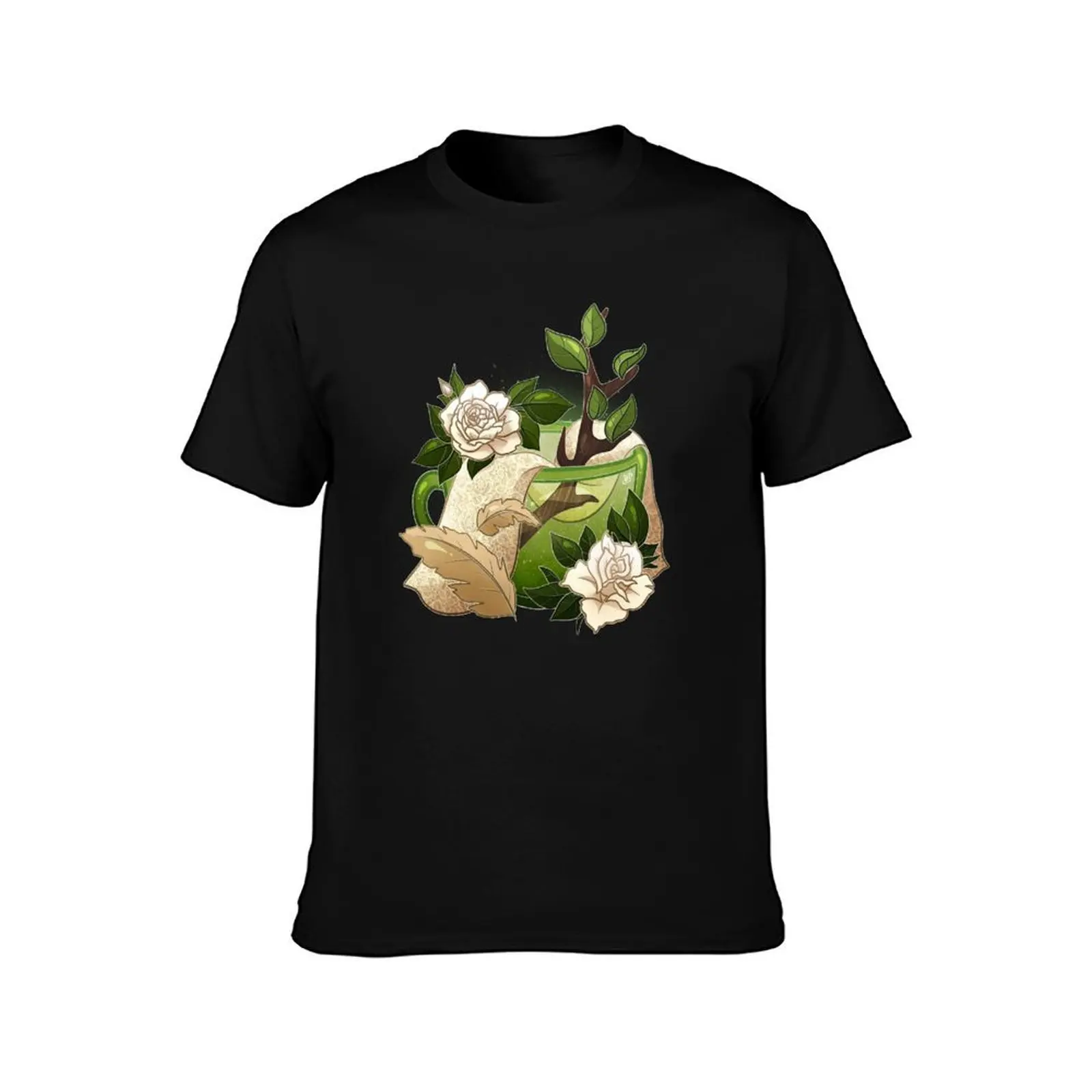 Peaceful Forest Teacup - Cottagecore Aesthetic T-Shirt Lightweight Casual Summer T-Shirt