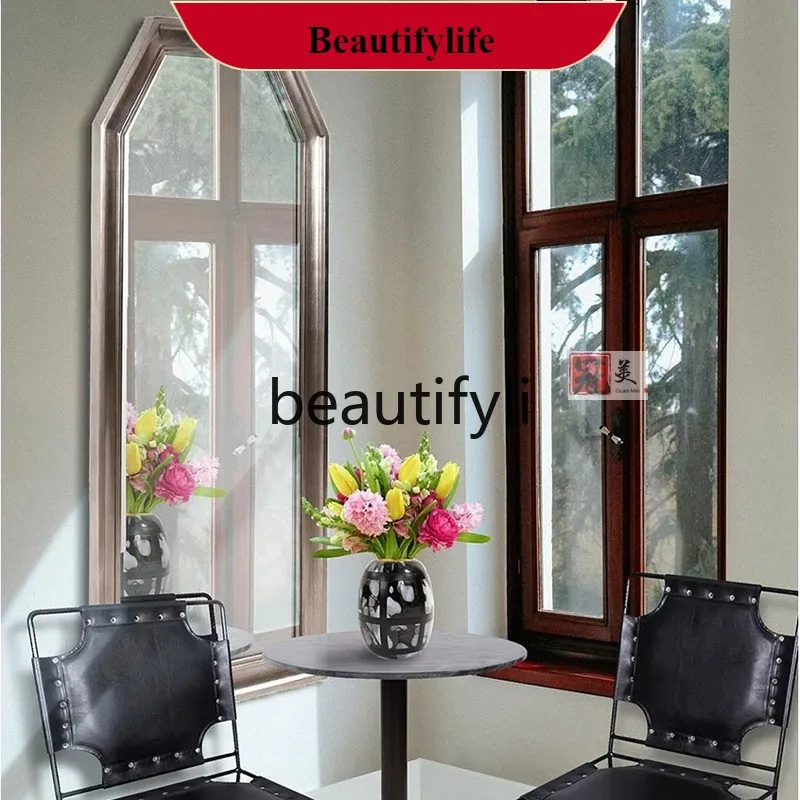 

FF5 French retro full-length mirror home American floor-to-ceiling mirror wall-mounted full-length mirror customization
