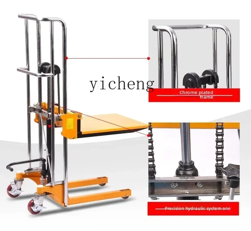 C6.19 Small Stacker Hydraulic Lift Manual Forklift 400kg Lightweight Adjustable