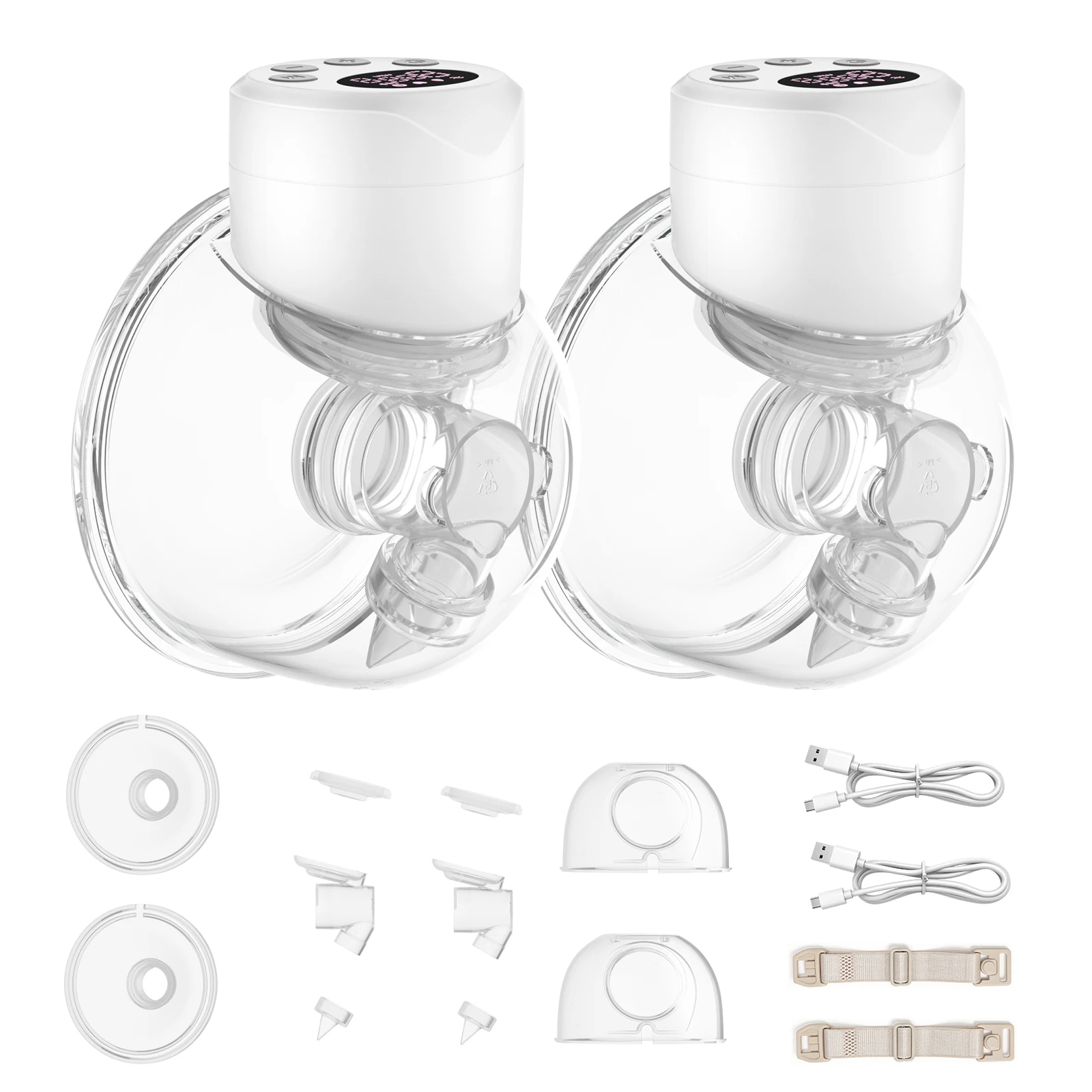 

Wearable Breast Pump, Hands-Free Wireless Electric Pump, 4 Modes 9 Suction Levels, BPA-Free, Portable Lightweight