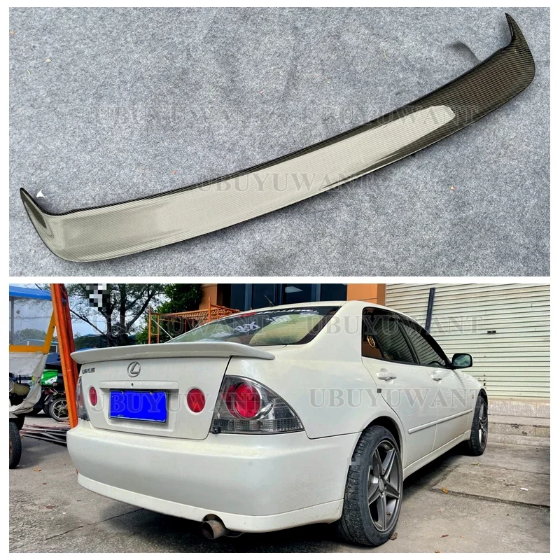 IS200 Modified TRD Style Black/Carbon Fiber Rear Trunk Luggage Compartment Spoiler Car Wing For Lexus IS 1998~2004