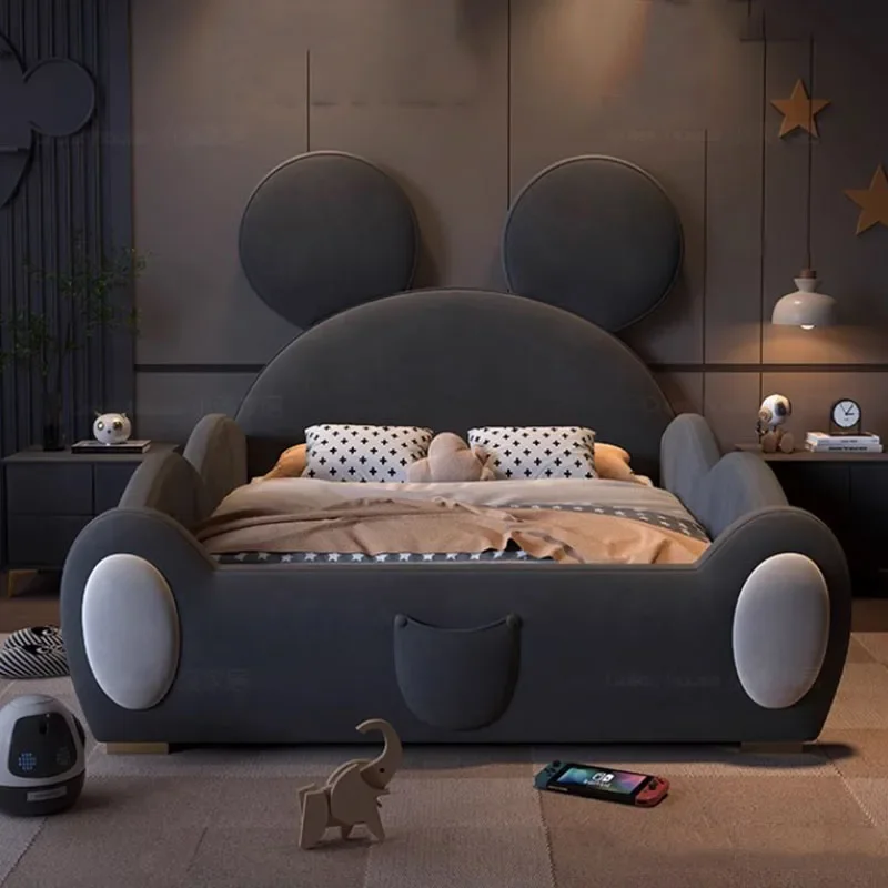 

Черная скандинавская роскошная двуспальная кровать размера King Size Kids Master Wood Современная детская кровать Queen Компактная коробка Cama Casal Мебель для дома