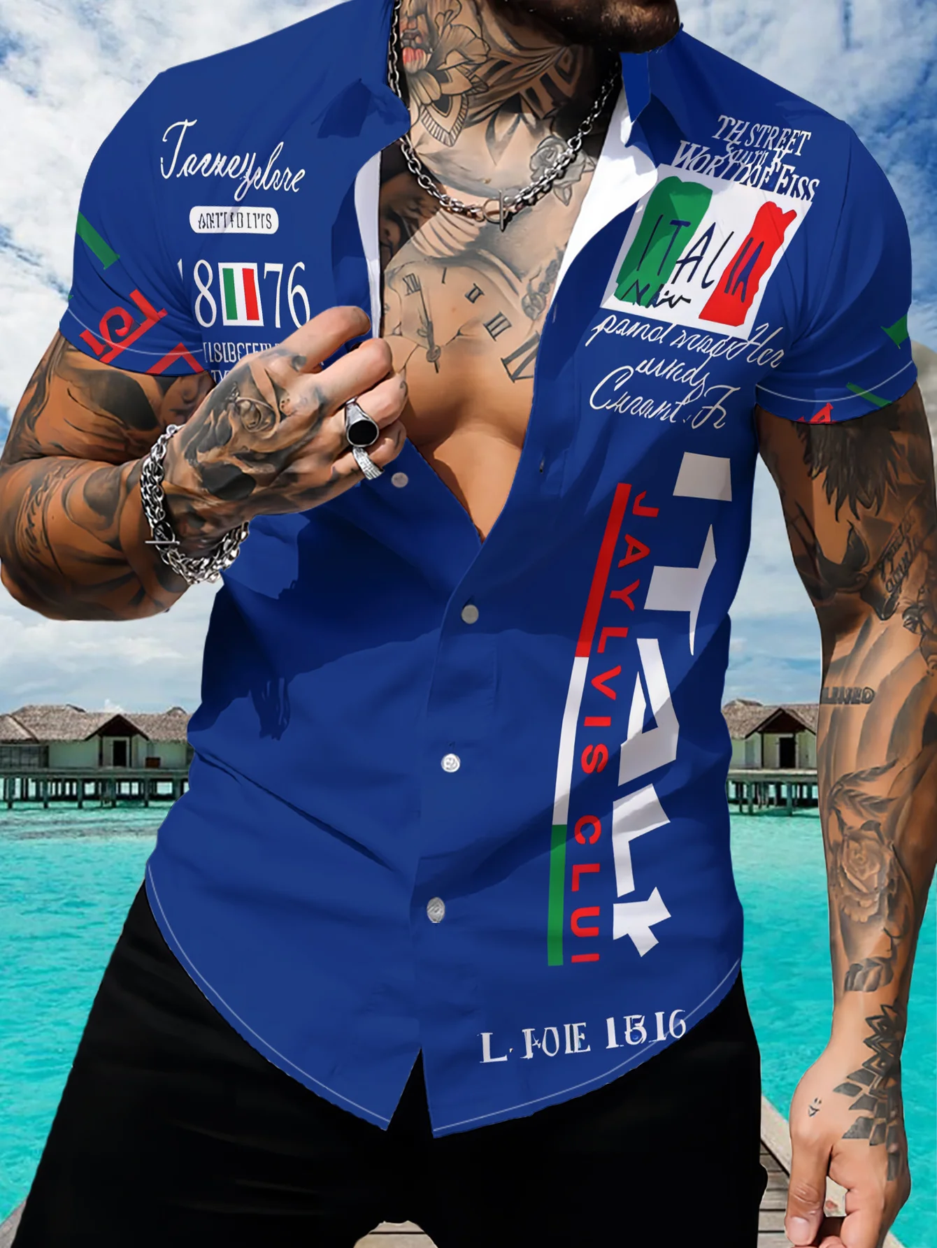 2026 Summer Men's Shirt - 3D Printed Design Breathable Lightweight Stylish Casual Outdoor Streetwear