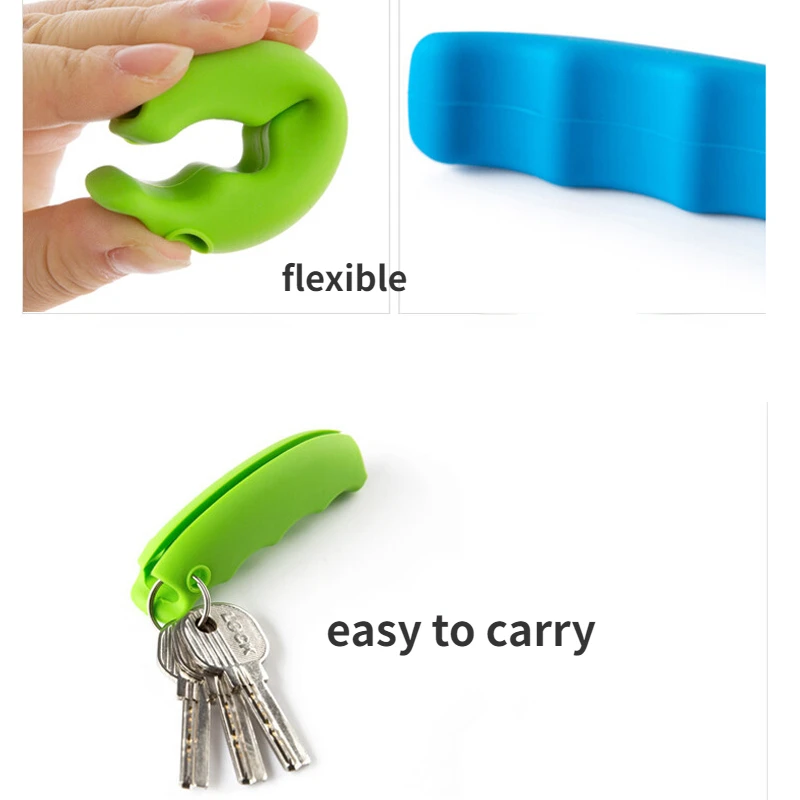 Silicone Portable Vegetable Device Labor Saving Shopping Bag Carry Holder with Keyhole Handle Comfortable Grip Protect Hand Tool