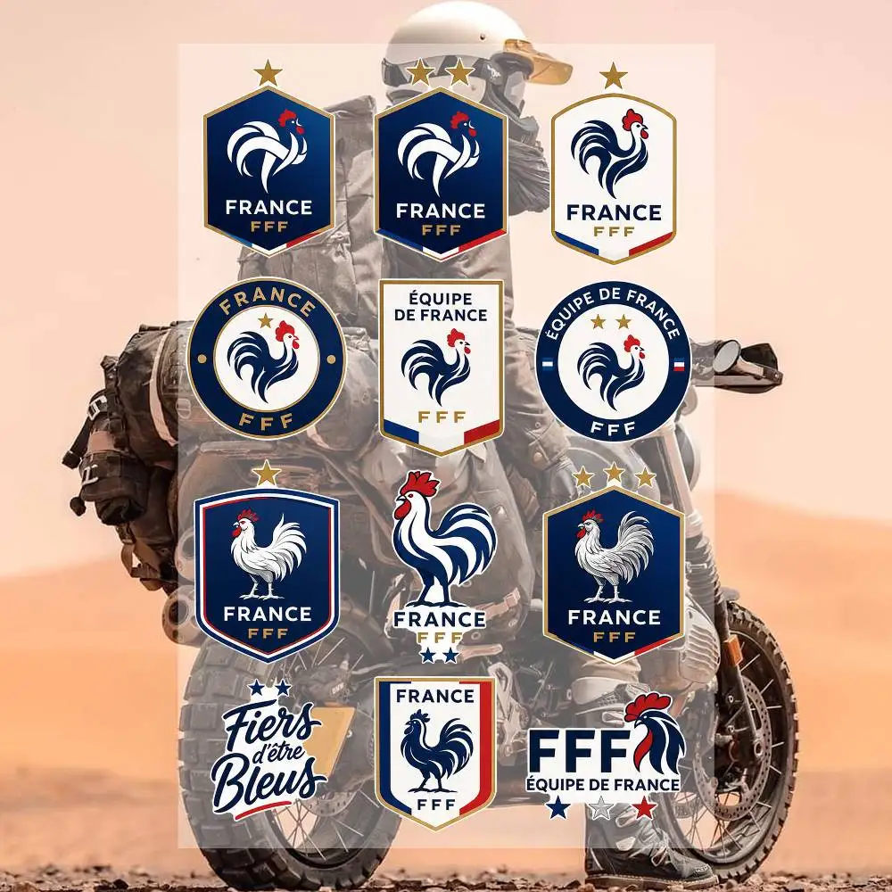 French team crest Waterproof Vinyl Stickers for Car Motorcycle Bike Skateboard Laptop Bottle Phone