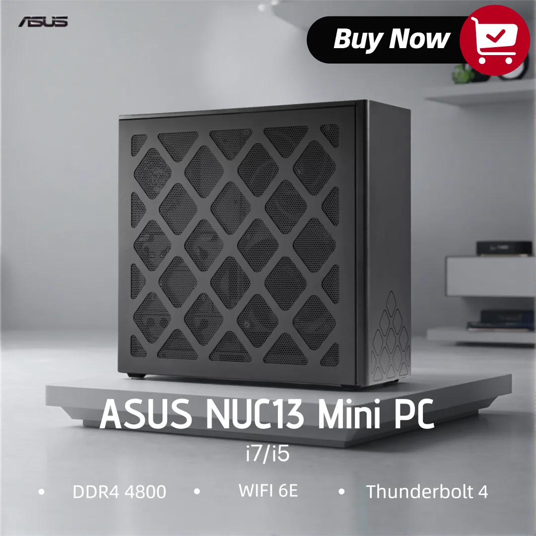 

Original ASUS NUC13 RNG Mini PC, Intel Core i7/i5,16GB DDR4 RAM,512GB SSD, Thunderbolt 4, WiFi 6, Compact Pro Desktop for Office
