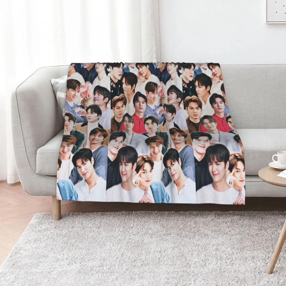 

Lee Min-ho collage Throw Blanket Large Single Flannel Soft Blankets