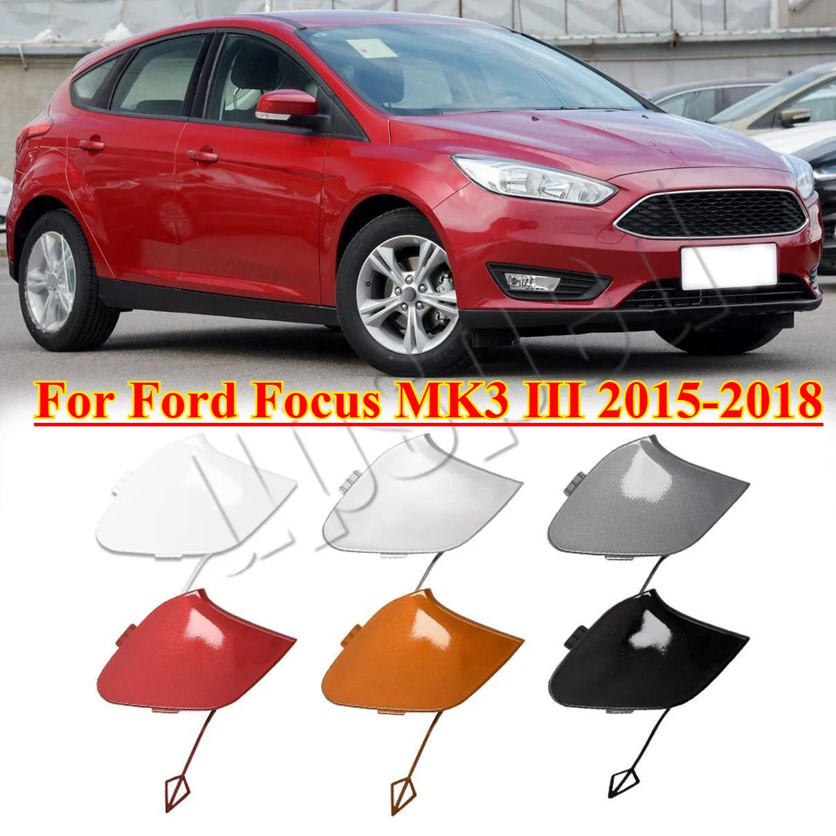 

Front Bumper Tow Towing Hook Eye Cover Cap For Ford Focus MK3 III 2015-2018 New