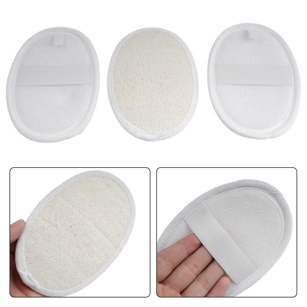 Health Bath Loofah Sponge 3pc Bath Beige Exfoliating Cleaning Skin Soft Shower Brushes High Quality Replacement