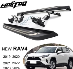 Hottst Side Step Nerf Bar Trittbrett für Toyota New RAV4 2019–2024, verdicktes oxidiertes Pedal, aus der ISO9001-Fabrik, kann 300 kg laden
