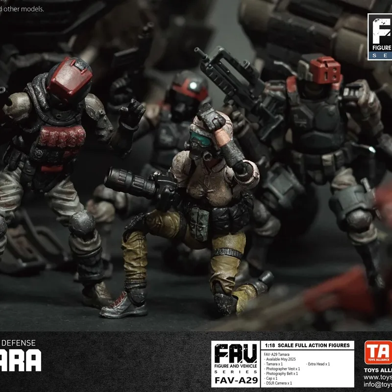 حمض حرب المطر 1/18 مقياس ذكر الجندي FAV-A29 تمارا مراسل الحرب دعوى FAV-A15 Corsac جندي مجموعة 3.75 بوصة عمل الشكل #3