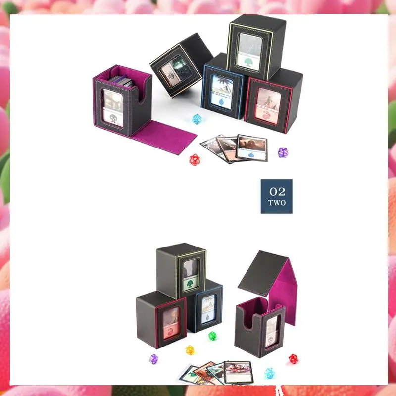 

Premium Trading Card Box To Protect Cards Trading Deck Box Suitable For Deck Leather Card Box-ABJU