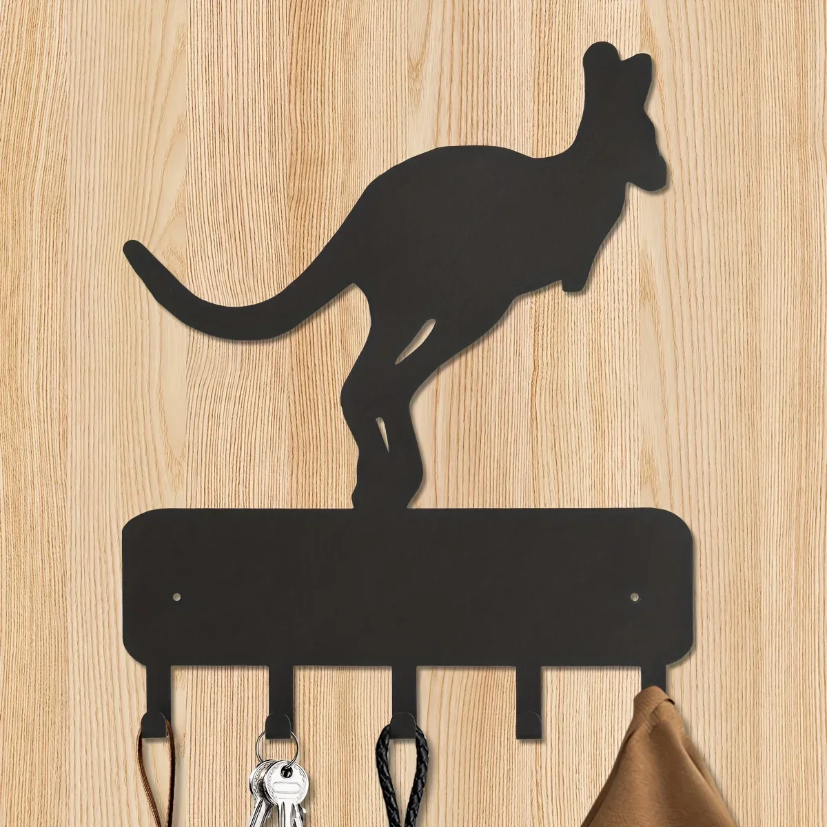 

HELLOYOUNG CIFBUY Metal Kangaroo Key Holder, Wall Mounted Hooks, Household Multi-Purpose Clothes Bag Key Hooks, Living Room Wall