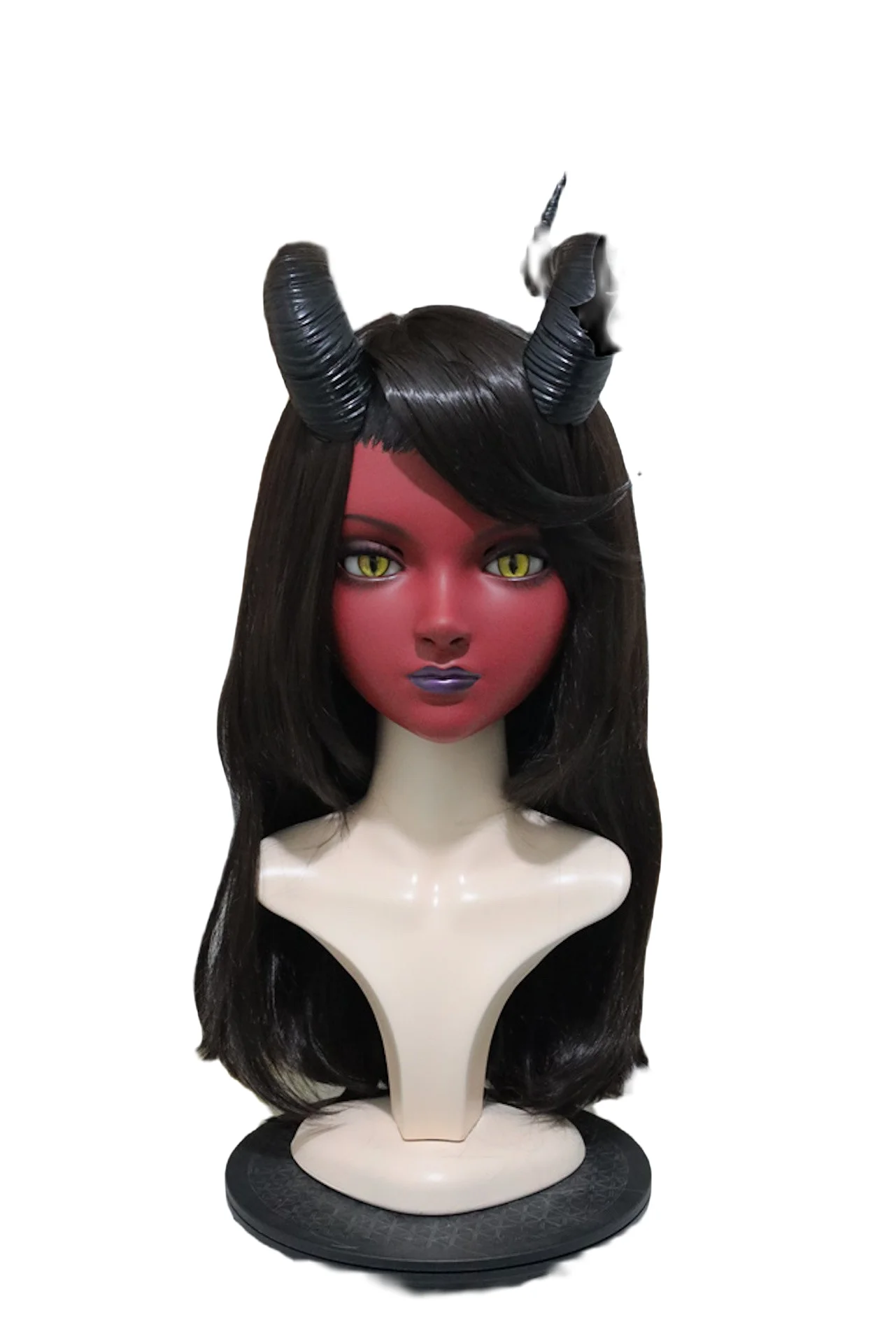 

(NFD-708) Customize Character Female/Girl Resin Kig Half Head With Lock Anime Cosplay Japanese Animego Kigurumi Mask