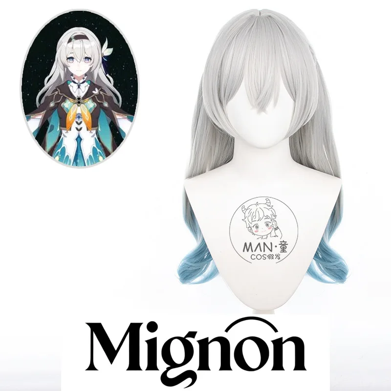 

Honkai: Star Rail Firefly Cosplay Wig Simulated Scalp Dyed Gradient Long Hair Halloween Gift