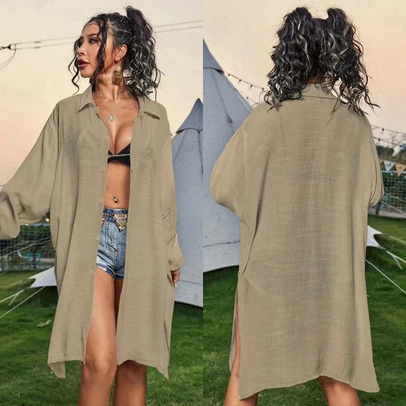 Cache maillot de bain bohème pour femmes, robes de plage décontractées, jupe sexy, vêtements de plage