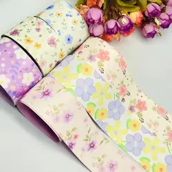 40mm AB face flower 5Yards ribbon DIY handmade material Headwear for hair bows clothing shoesaccessories 24062801