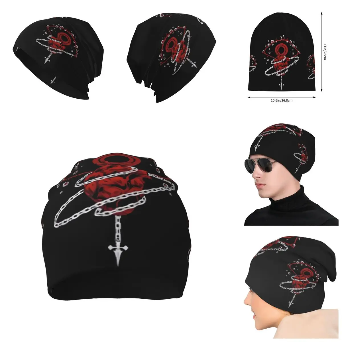 

3D Color printing Knitted Hat For Men And Women, Japanese Anime hxh Hunter X Hunter Gift Unisex winter Warm Brimless Urinal Hat