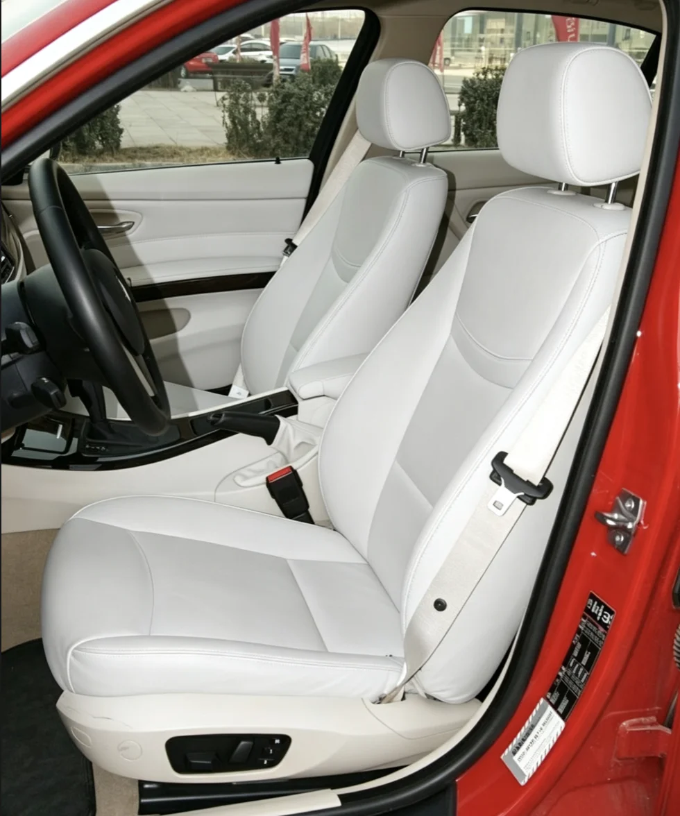 Für BMW E90 2005~2012 Maßgefertigte Autositzbezüge Luxuriöses Nappaleder 100% Passgenau Innenausstattung 360 ° Vollständige Abdeckung – Detail 7