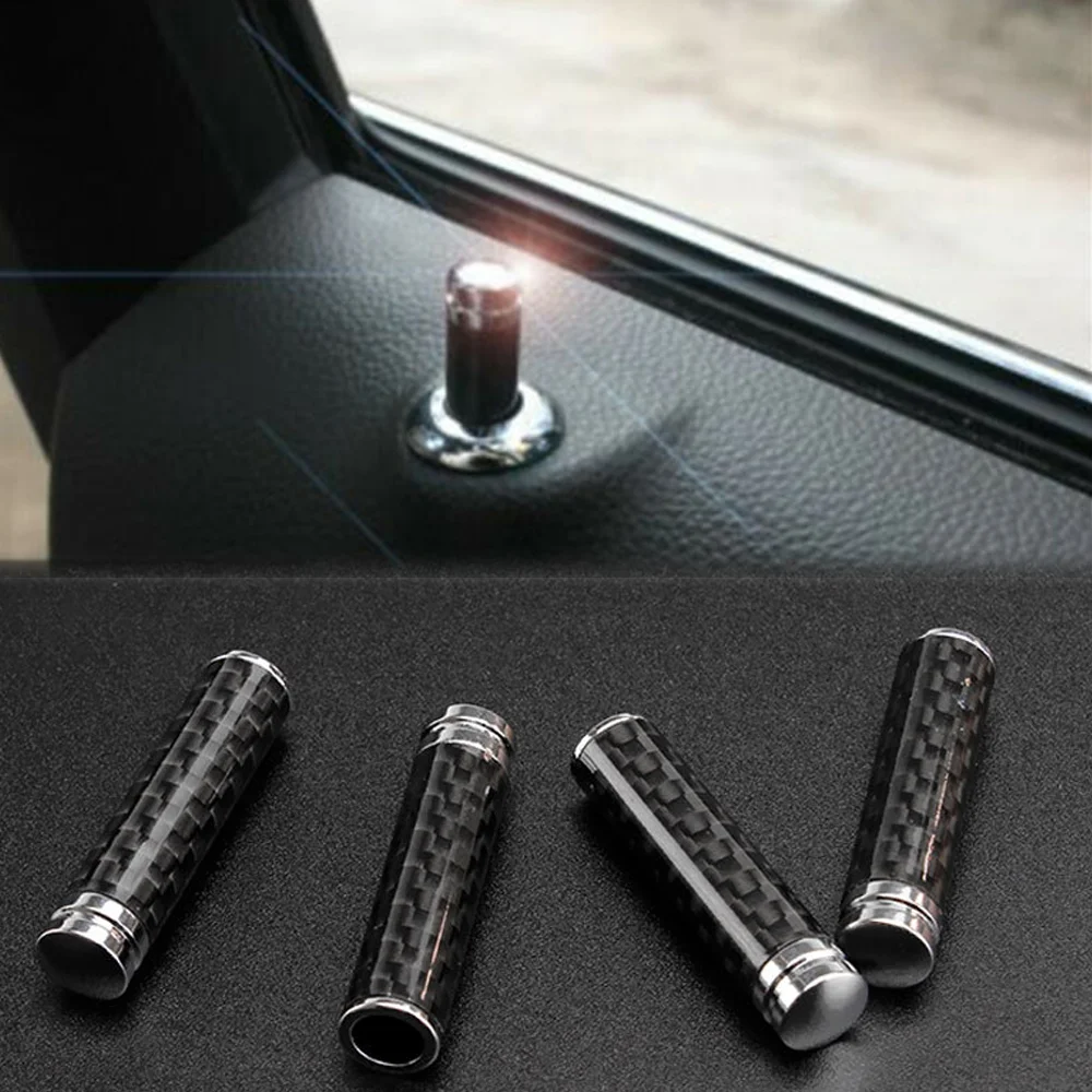 Carbon Fiber Aluminum Car Interior Door Lock Pins Knob Trim For BMW All Series 1 2 3 4 5 6 7 Series