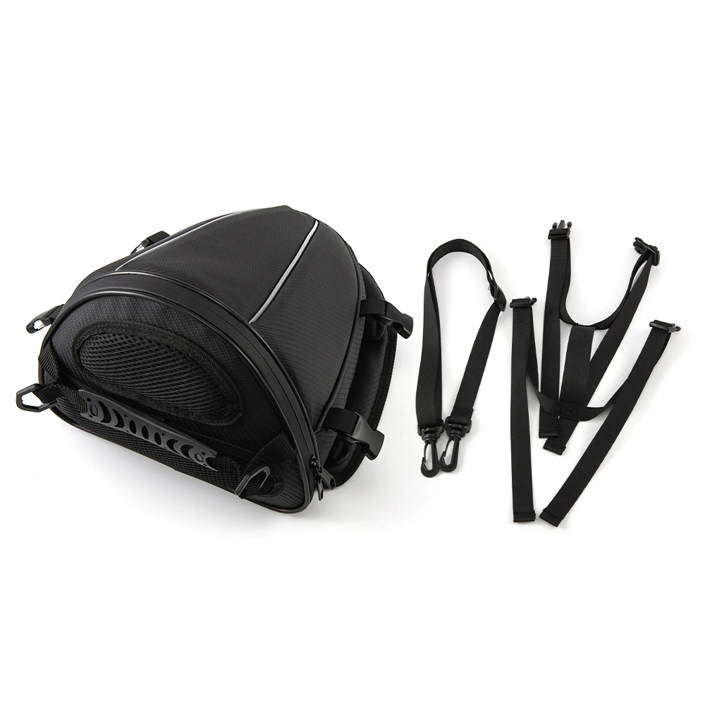 Motorcycle Durable Rear Seat Bag Suitcase Travel Shoulder Luggage Waterproof Motorbike Backpack Tail Tank Bag Leather Sports