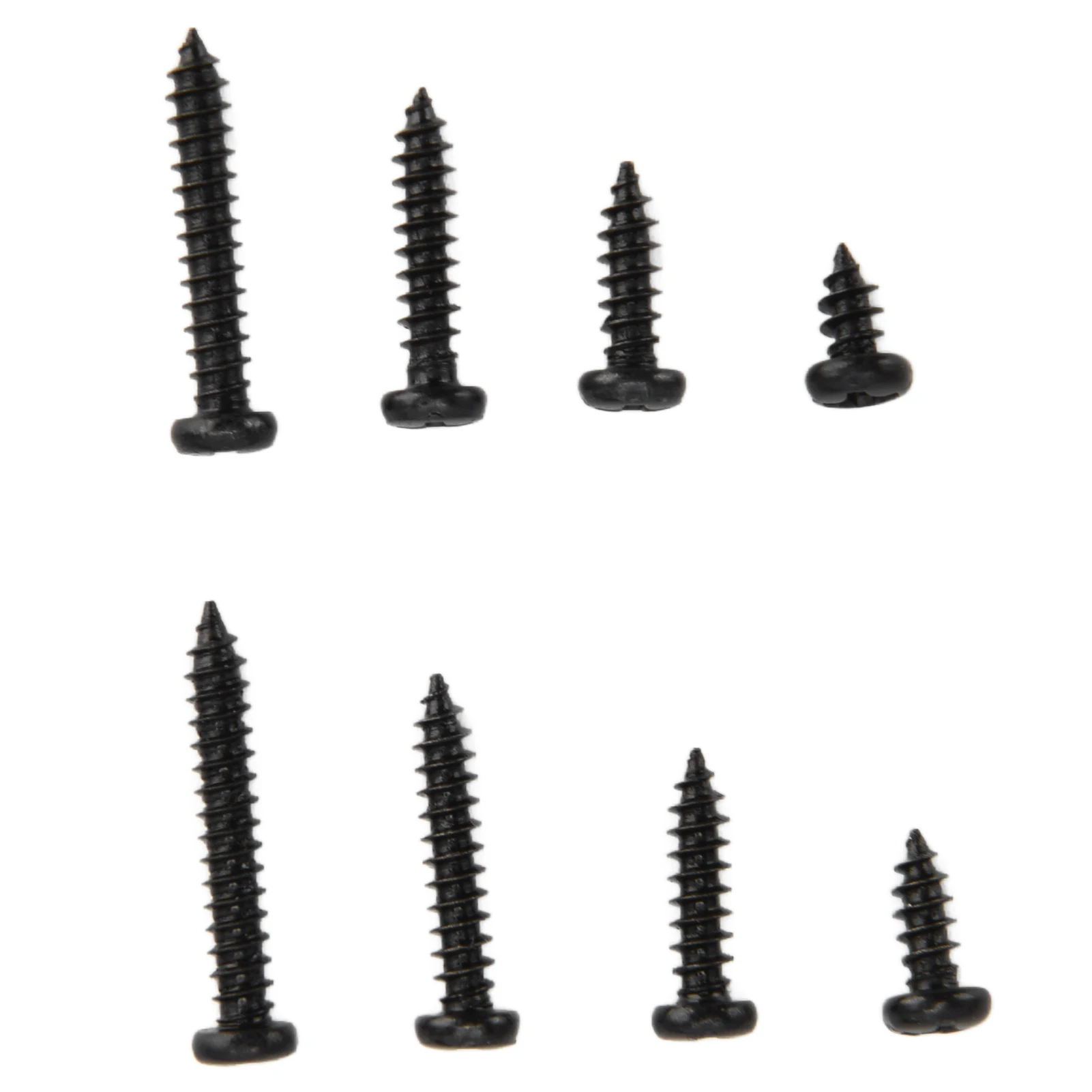 300Pcs Self Tapping Screws Cross Pan Head Screws Combination Set Carbon Steel M3 Black Screw With Durable Box Assortment Kit
